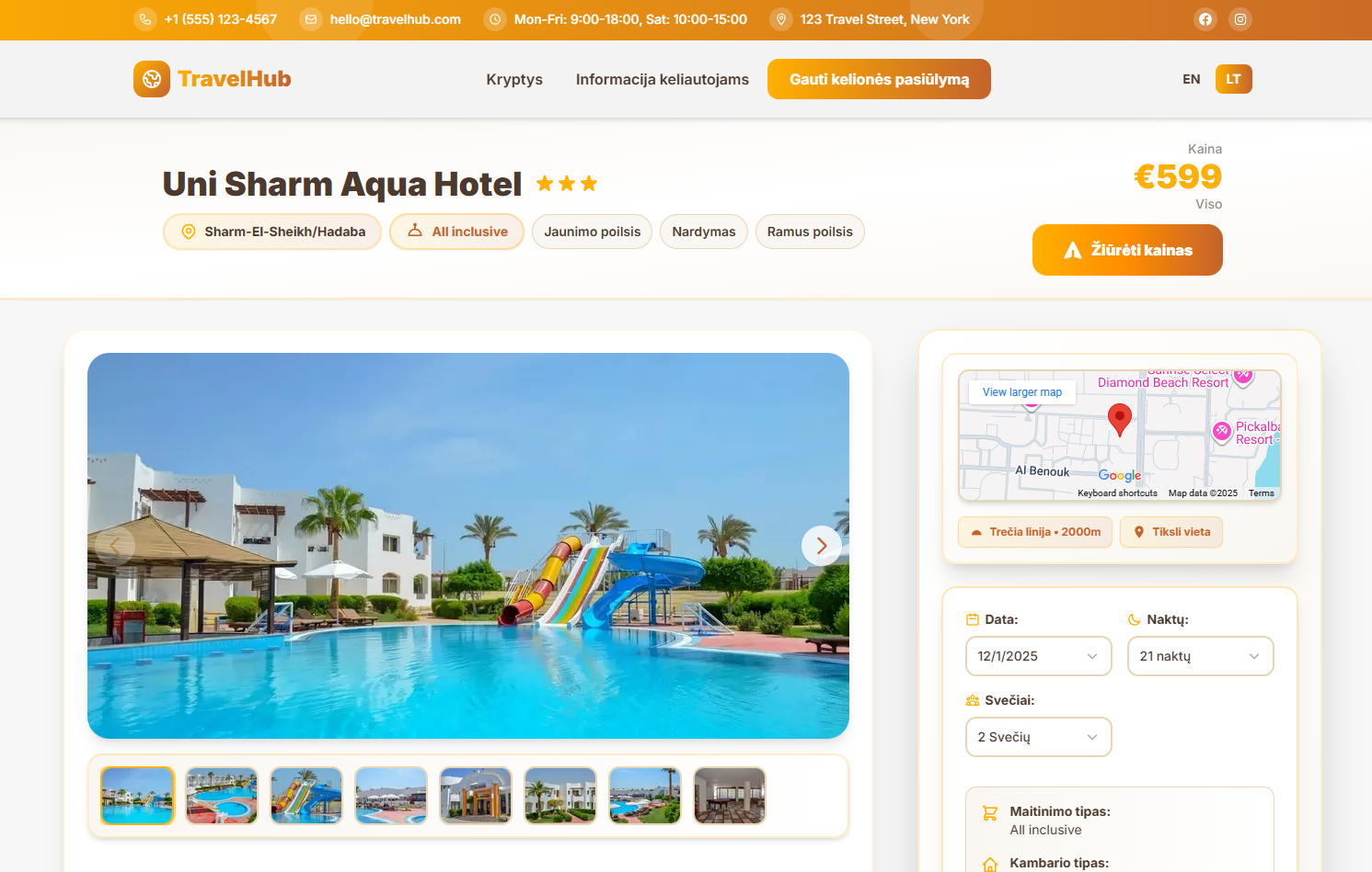 Viešbučio informacija